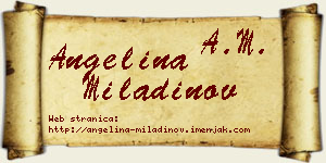 Angelina Miladinov vizit kartica